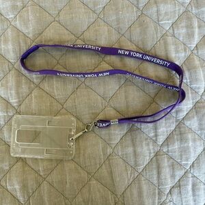 New York University Lanyard and Card Holder